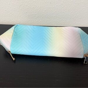 Pastel Rainbow Colors Pouch w/Zipper Makeup Bag Cosmetic Travel Storage